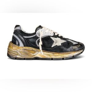 Golden Goose Women Running Dad Sneaker Silver Black NIB Auth